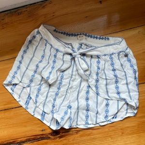 White Roxy Wrap Beach Shorts XS